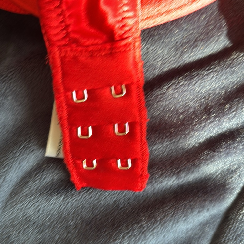 Fleur du Mal Red Satin Underwire Bra - Picture 10 of 10